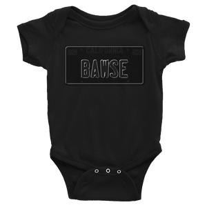 Bawse - Cali License Plate (Black) Infant Bodysuit