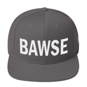 BAWSE Big Brand (White Print) Snapback Hat