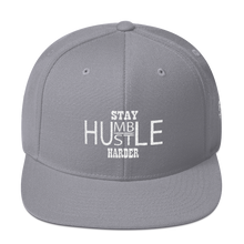 Stay Humble/Hustle Harder (White Print) Snapback Hat