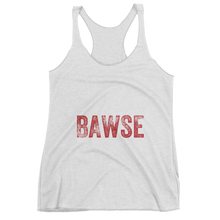 Bawse - The Original Racerback Tank (White Logo Red Brand)