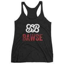 Bawse - The Original Racerback Tank (White Logo Red Brand)