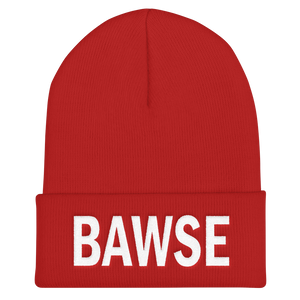 BAWSE Big Brand (White Print) - Cuffed Beanie