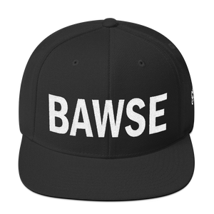 BAWSE Big Brand (White Print) Snapback Hat