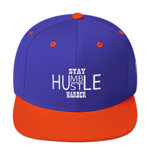 Stay Humble/Hustle Harder (White Print) Snapback Hat