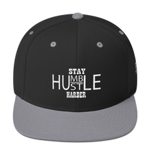 Stay Humble/Hustle Harder (White Print) Snapback Hat