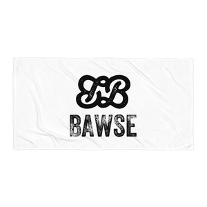 BAWSE - The Original Beach Towel (Horizontal Black Print)