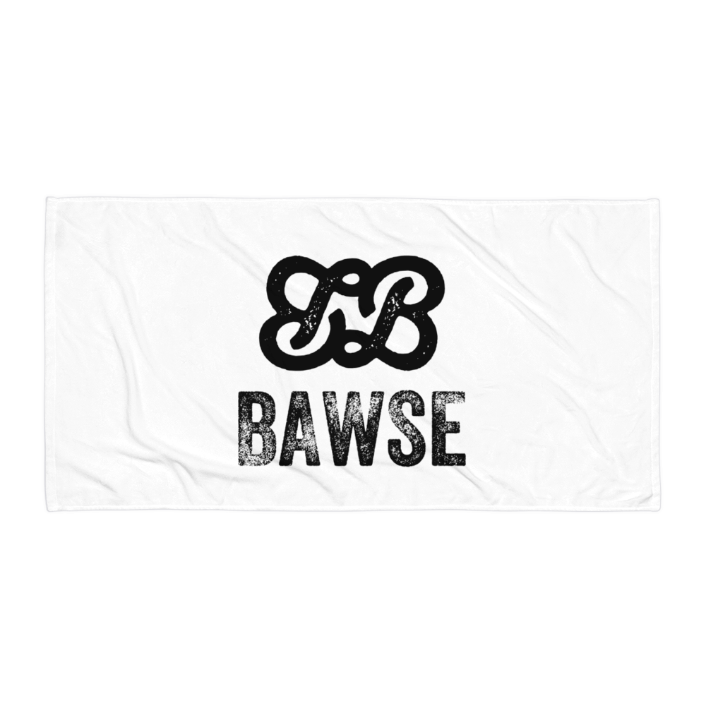 BAWSE - The Original Beach Towel (Horizontal Black Print)