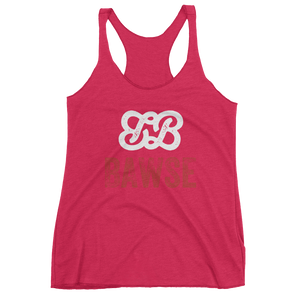 Bawse - The Original Racerback Tank (White Logo Red Brand)