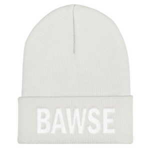 BAWSE Big Brand (White Print) - Cuffed Beanie