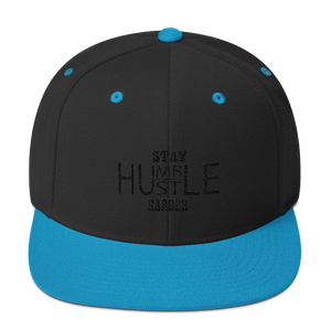 Stay Humble/Hustle Harder (Black Print) Snapback Hat