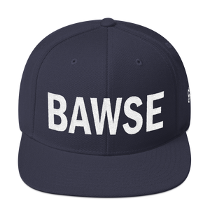 BAWSE Big Brand (White Print) Snapback Hat