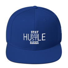 Stay Humble/Hustle Harder (White Print) Snapback Hat