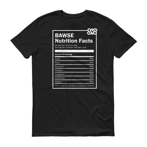 Bawse - Nutrition Facts (White)