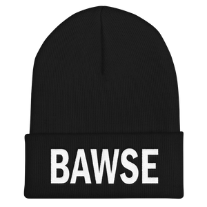 BAWSE Big Brand (White Print) - Cuffed Beanie