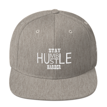 Stay Humble/Hustle Harder (White Print) Snapback Hat