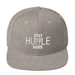 Stay Humble/Hustle Harder (White Print) Snapback Hat