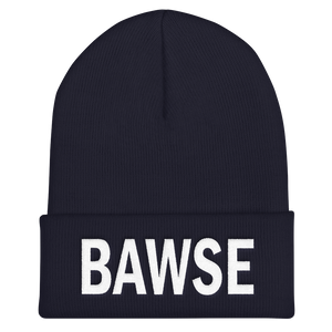 BAWSE Big Brand (White Print) - Cuffed Beanie