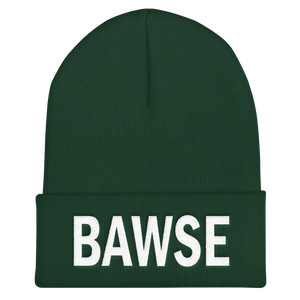 BAWSE Big Brand (White Print) - Cuffed Beanie