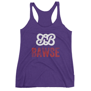 Bawse - The Original Racerback Tank (White Logo Red Brand)