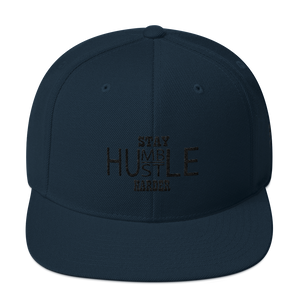 Stay Humble/Hustle Harder (Black Print) Snapback Hat