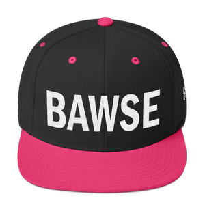 BAWSE Big Brand (White Print) Snapback Hat