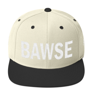 BAWSE Big Brand (White Print) Snapback Hat