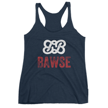 Bawse - The Original Racerback Tank (White Logo Red Brand)