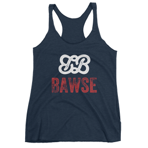 Bawse - The Original Racerback Tank (White Logo Red Brand)