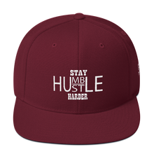 Stay Humble/Hustle Harder (White Print) Snapback Hat