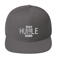 Stay Humble/Hustle Harder (White Print) Snapback Hat