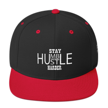 Stay Humble/Hustle Harder (White Print) Snapback Hat