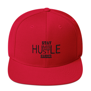 Stay Humble/Hustle Harder (Black Print) Snapback Hat