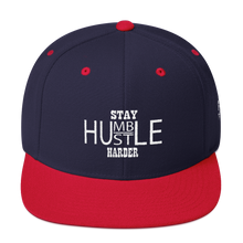 Stay Humble/Hustle Harder (White Print) Snapback Hat