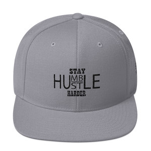 Stay Humble/Hustle Harder (Black Print) Snapback Hat