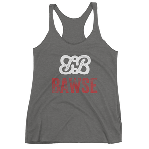 Bawse - The Original Racerback Tank (White Logo Red Brand)