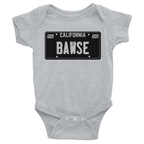 Bawse - Cali License Plate (Black) Infant Bodysuit