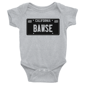 Bawse - Cali License Plate (Black) Infant Bodysuit