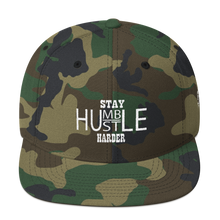 Stay Humble/Hustle Harder (White Print) Snapback Hat