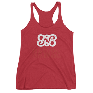 Bawse - The Original Racerback Tank (White Logo Red Brand)