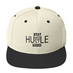 Stay Humble/Hustle Harder (Black Print) Snapback Hat